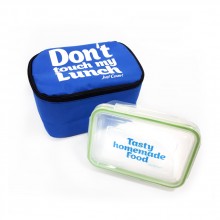 Ланч бэг "Don't touch my lunch, васильковый mini Ланч бэг "Don't touch my lunch, васильковый mini