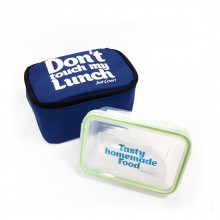 Ланч бэг "Don't touch my lunch, синий mini Ланч бэг "Don't touch my lunch, синий mini