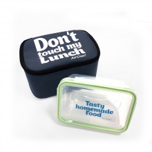 Ланч бэг "Don't touch my lunch, серый mini Ланч бэг "Don't touch my lunch, серый mini
