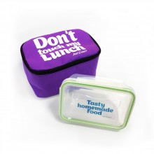 Ланч бэг "Don't touch my lunch, фиолетовый mini Ланч бэг "Don't touch my lunch, фиолетовый mini