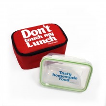 Ланч бэг "Don't touch my lunch, красный mini Ланч бэг "Don't touch my lunch, красный mini