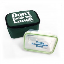 Ланч бэг "Don't touch my lunch, зеленый mini Ланч бэг "Don't touch my lunch, зеленый mini